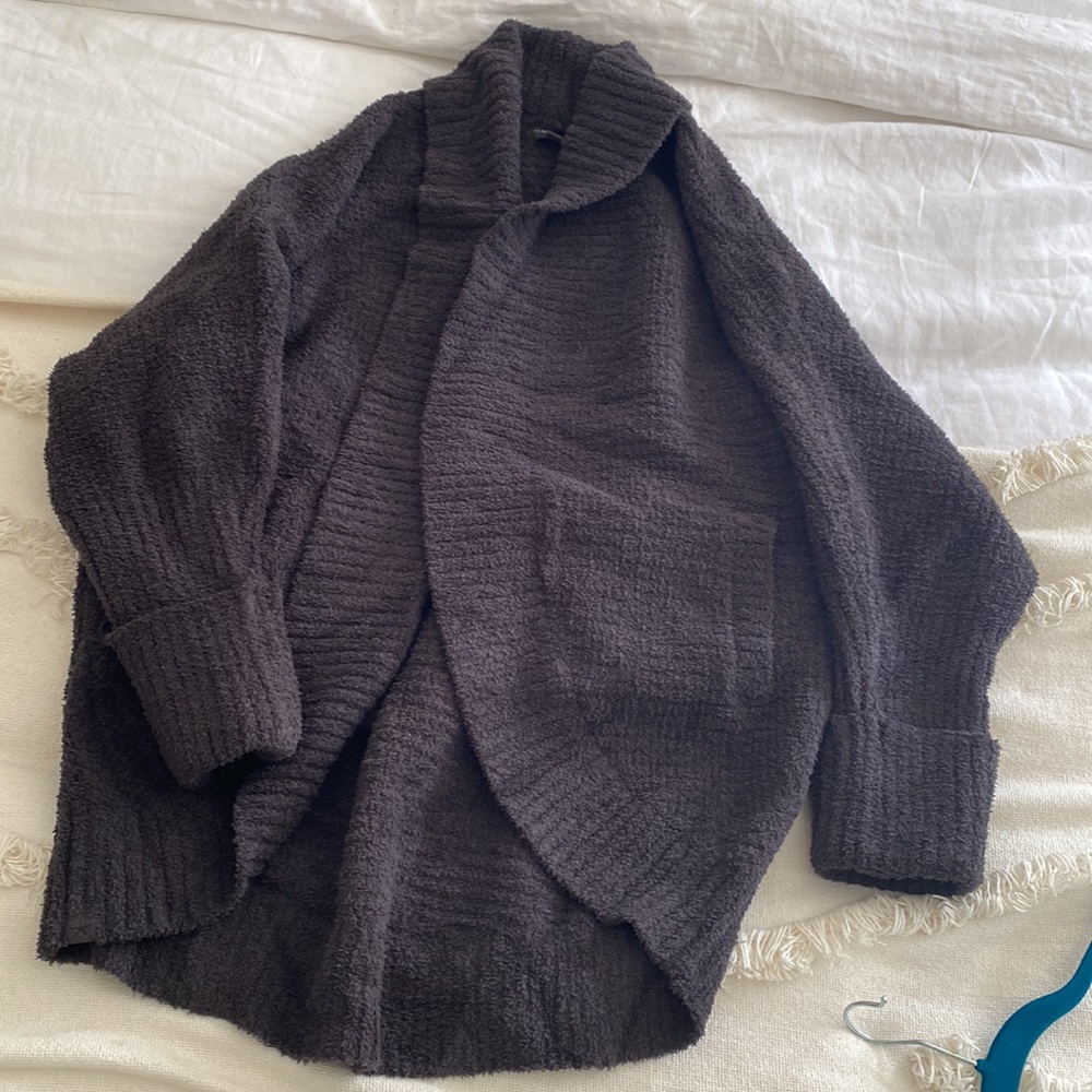 Barefoot Dreams cowl wrap sweater / size S/M